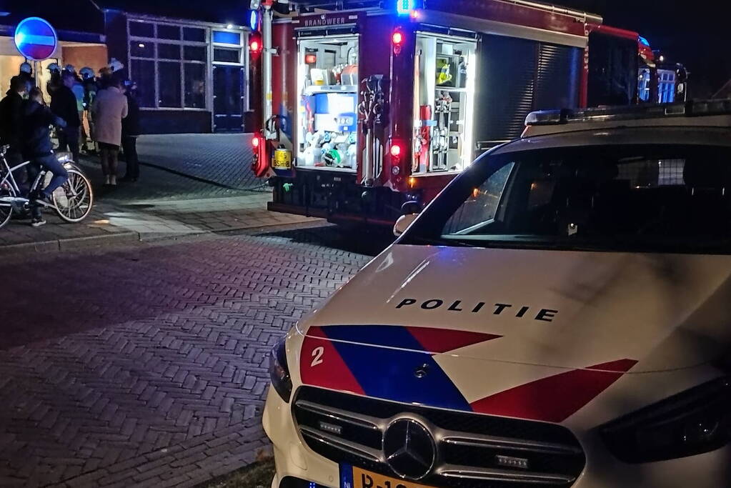 Brand in kelder van gebouw de Delle