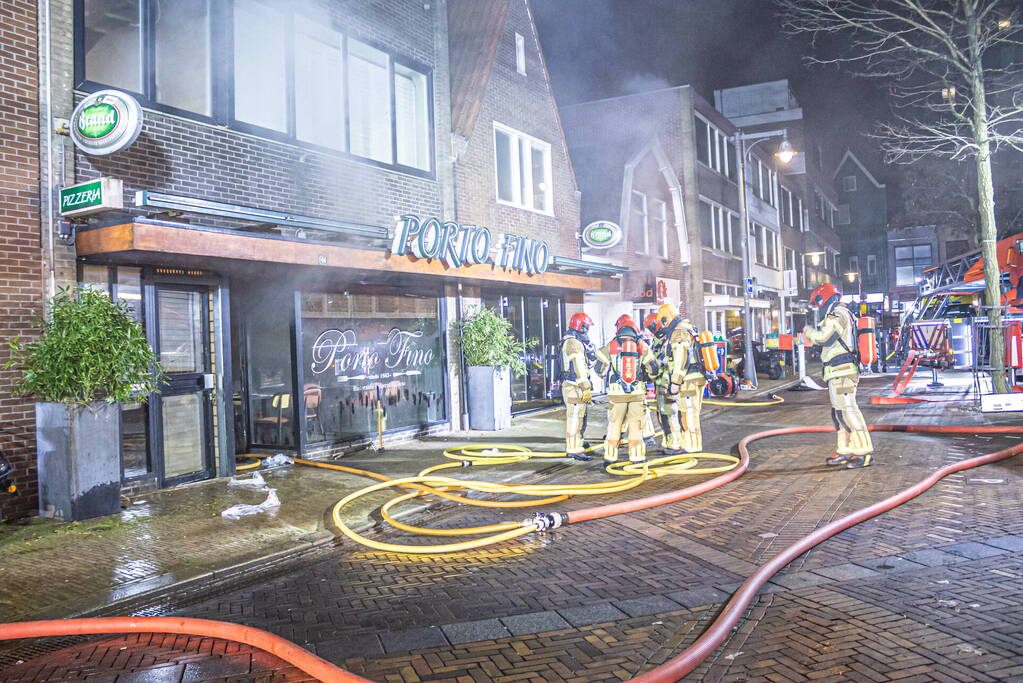 Grote brand bij pizzeria Porto Fino