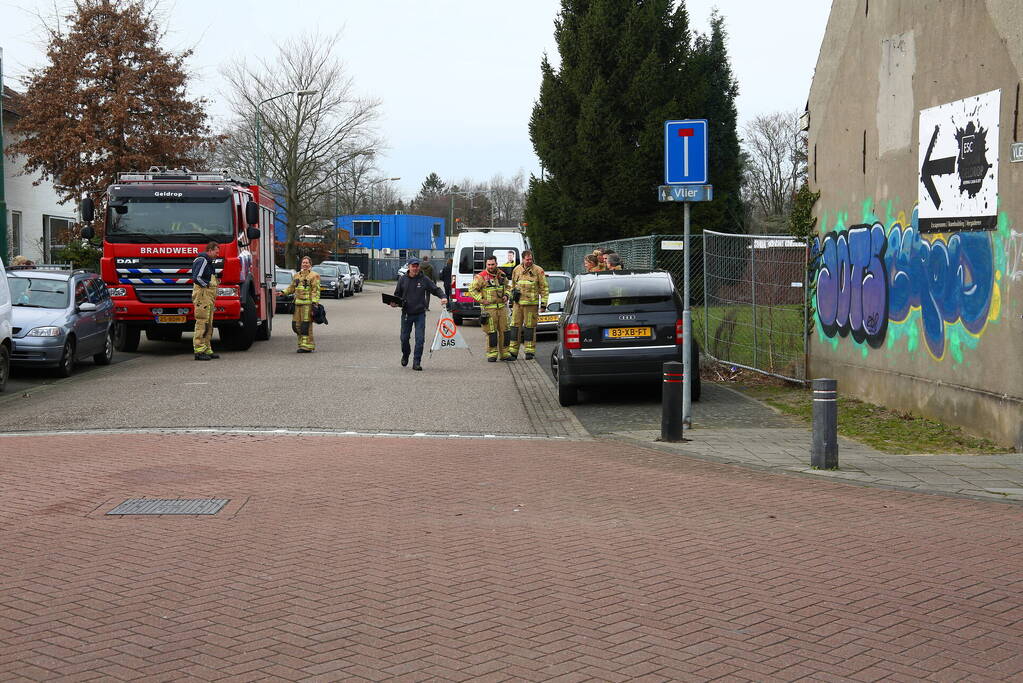 Gaslekkage in leegstaand pand