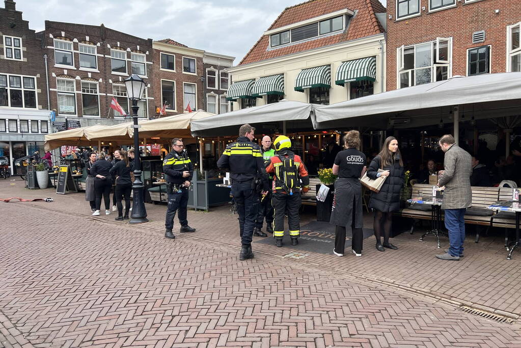Brand in meterkast van restaurant