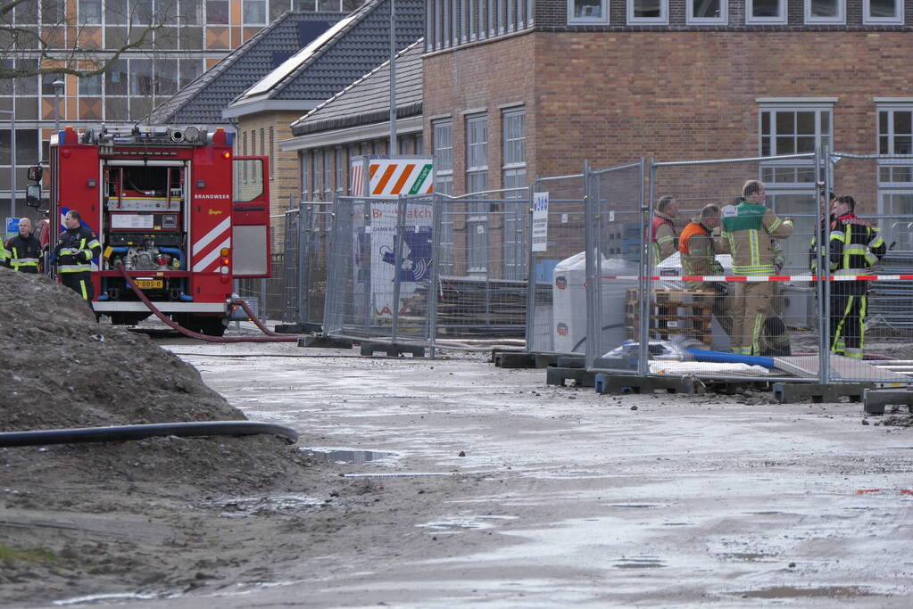 Gaslekkage op bouwplaats