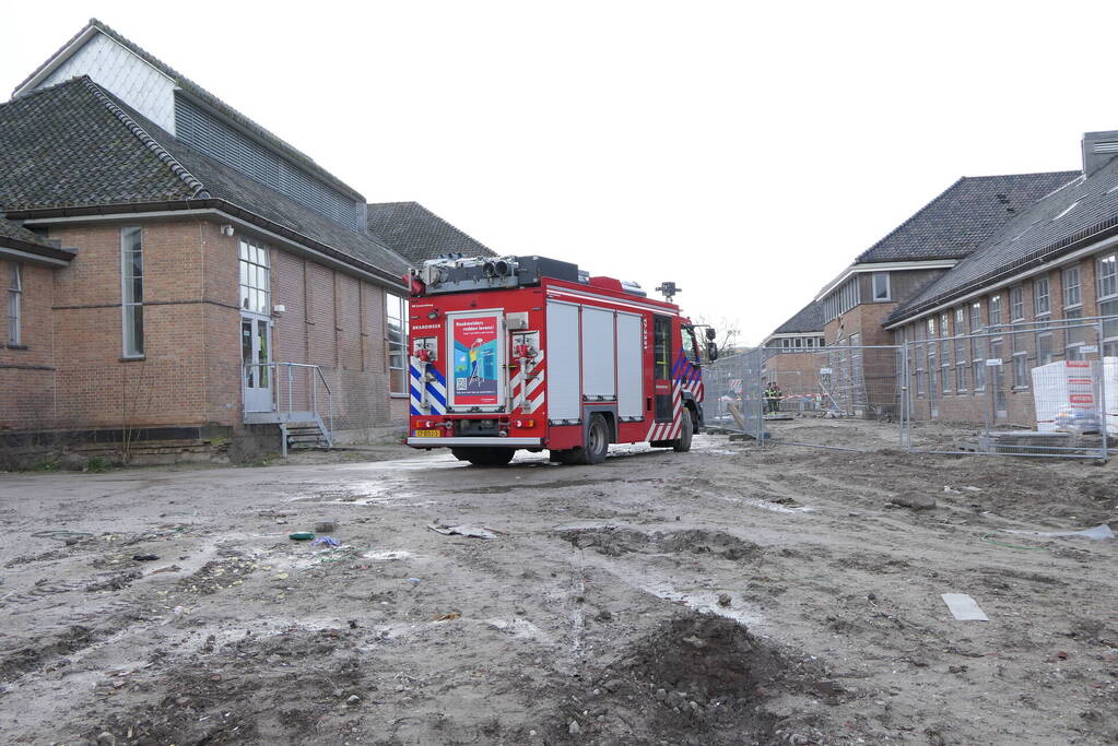 Gaslekkage op bouwplaats