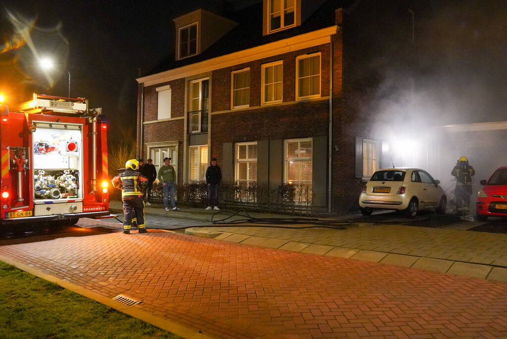 Brand in een schuur naast de woning