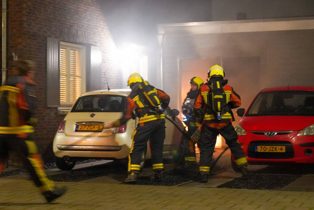 Brand in een schuur naast de woning