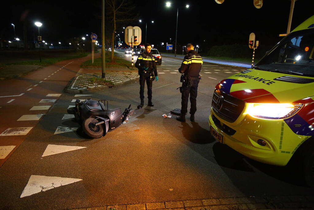 Scooterrijder gewond na val