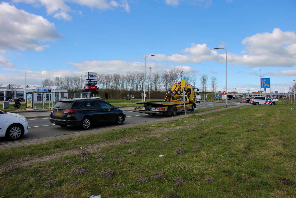 Schade na kop-staart aanrijding