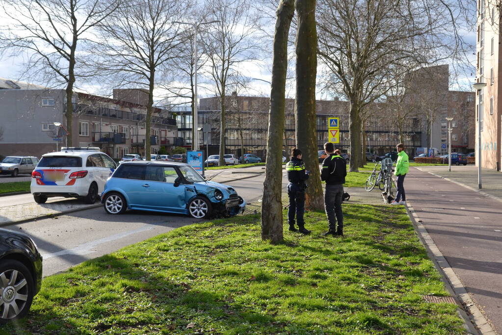 Automobilist eindigt tegen boom