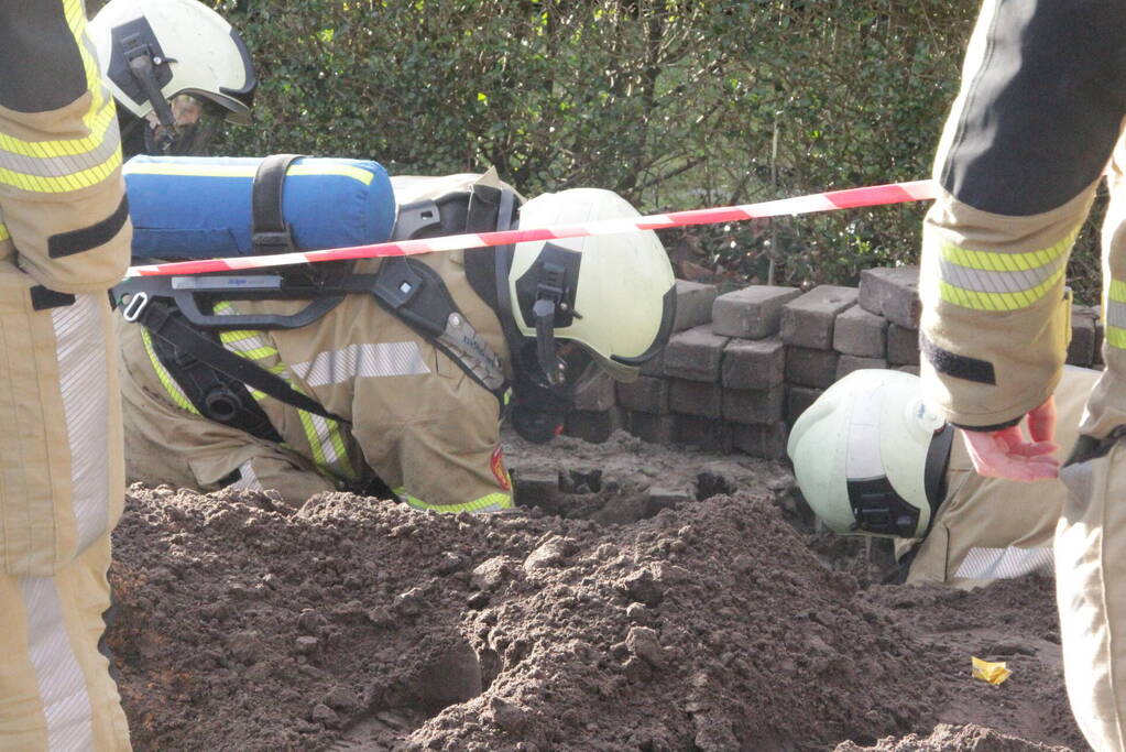 Gasleiding geraakt bij werkzaamheden