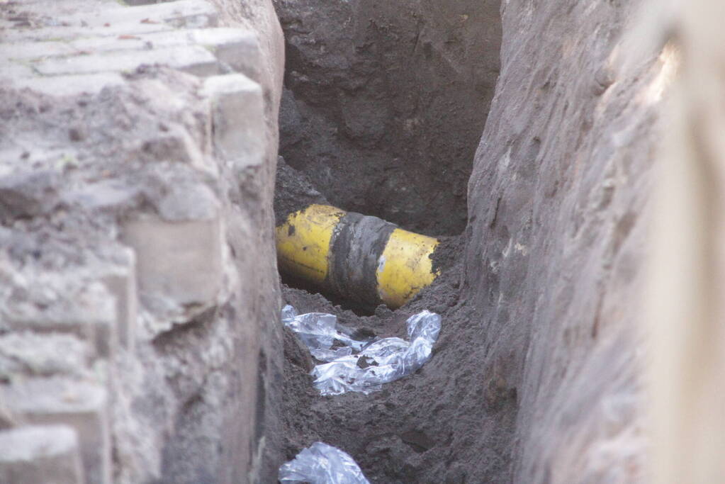 Gasleiding geraakt bij werkzaamheden