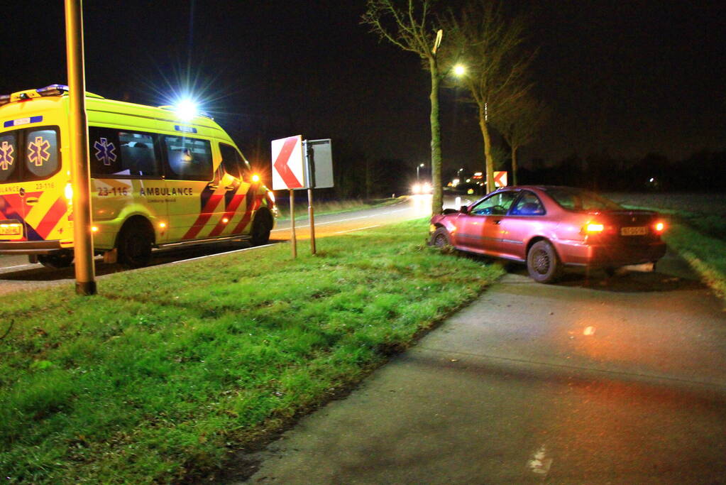 Automobilist botst tegen boom