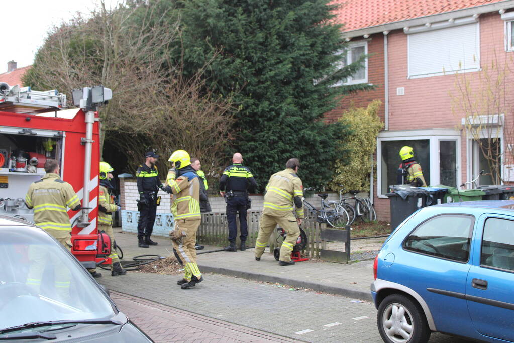 Gewonde bij brand in woning