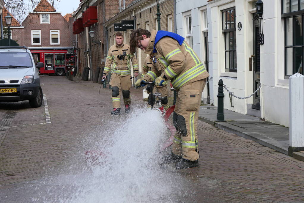 Riool gespoeld vanwege gaslekkage