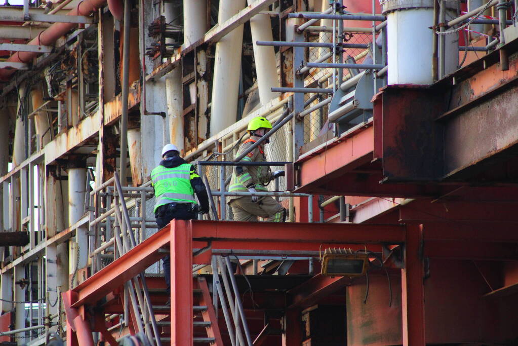 Flinke brand op offshore platform