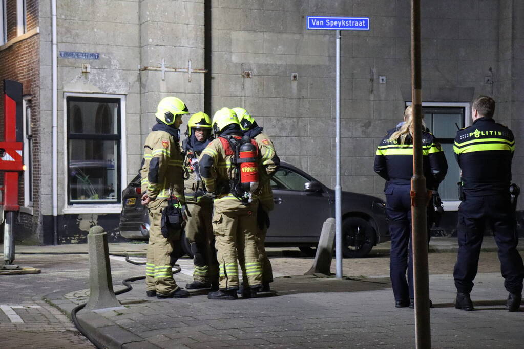 Brand in schoorsteen van woning