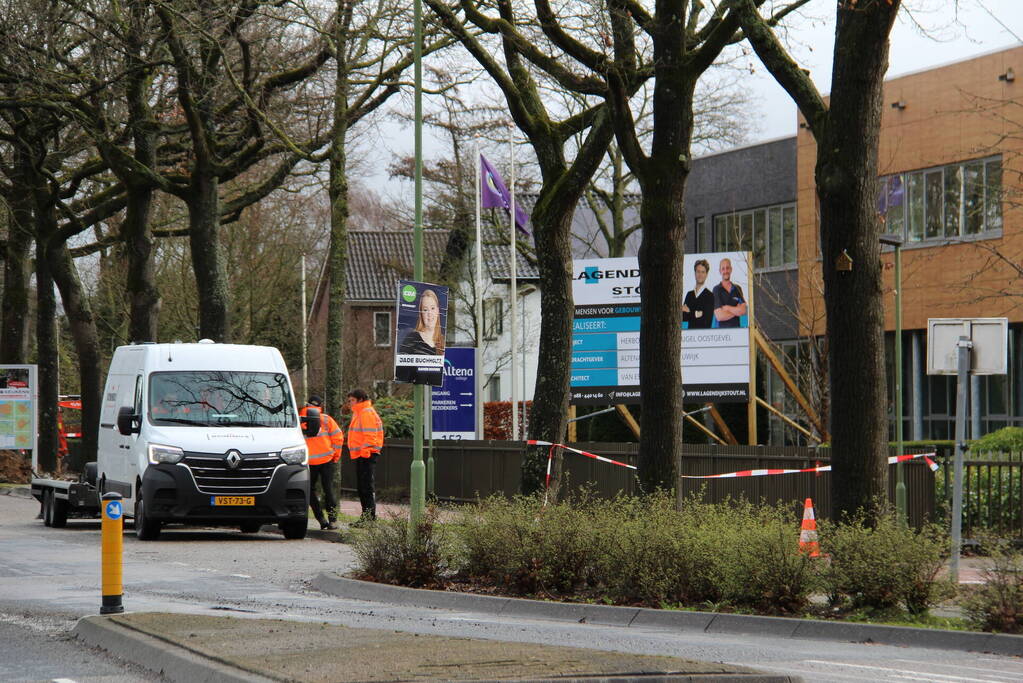 Doorgaande weg afgesloten vanwege gaslekkage