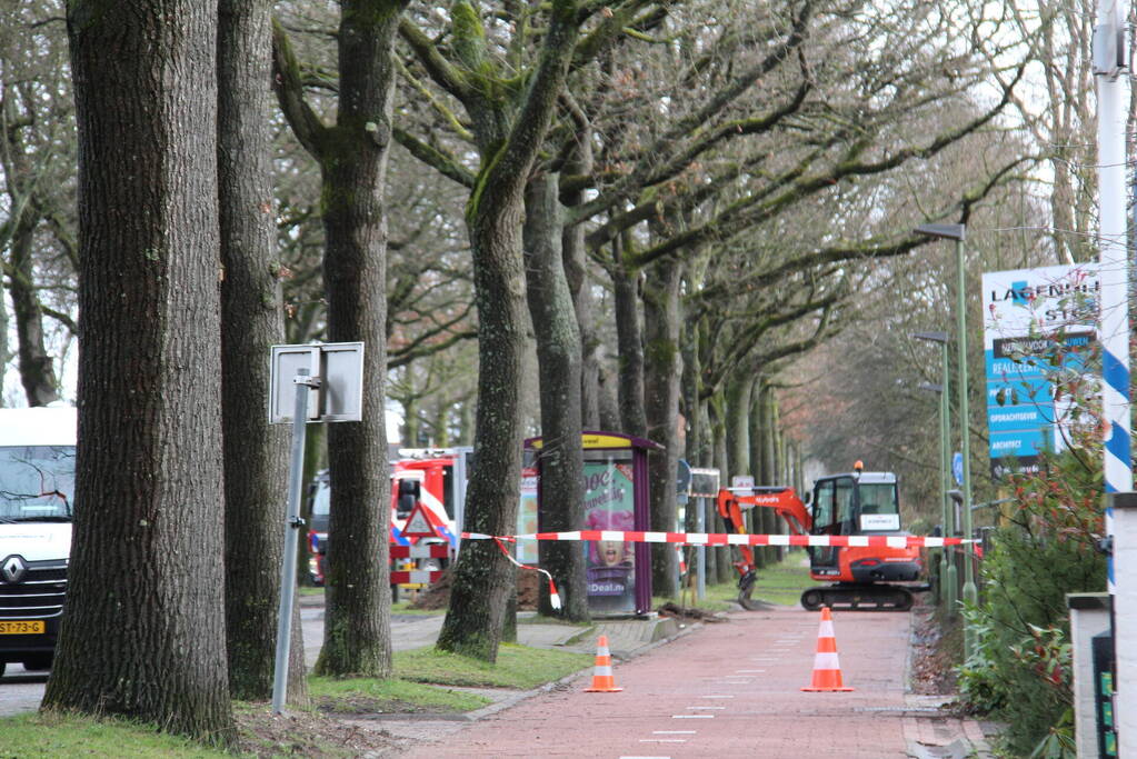 Doorgaande weg afgesloten vanwege gaslekkage