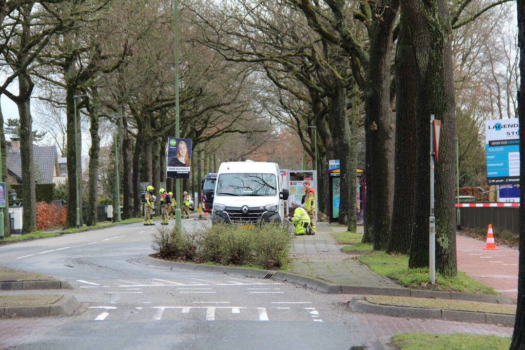 Doorgaande weg afgesloten vanwege gaslekkage