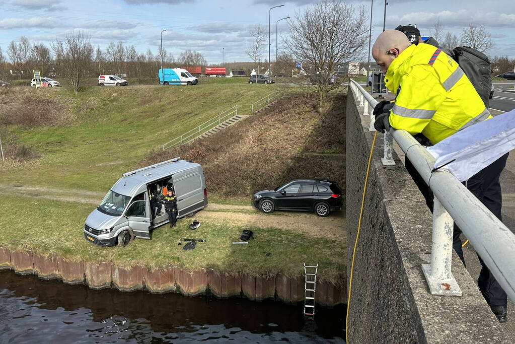 Duikinzet arrestatieteam in kanaal