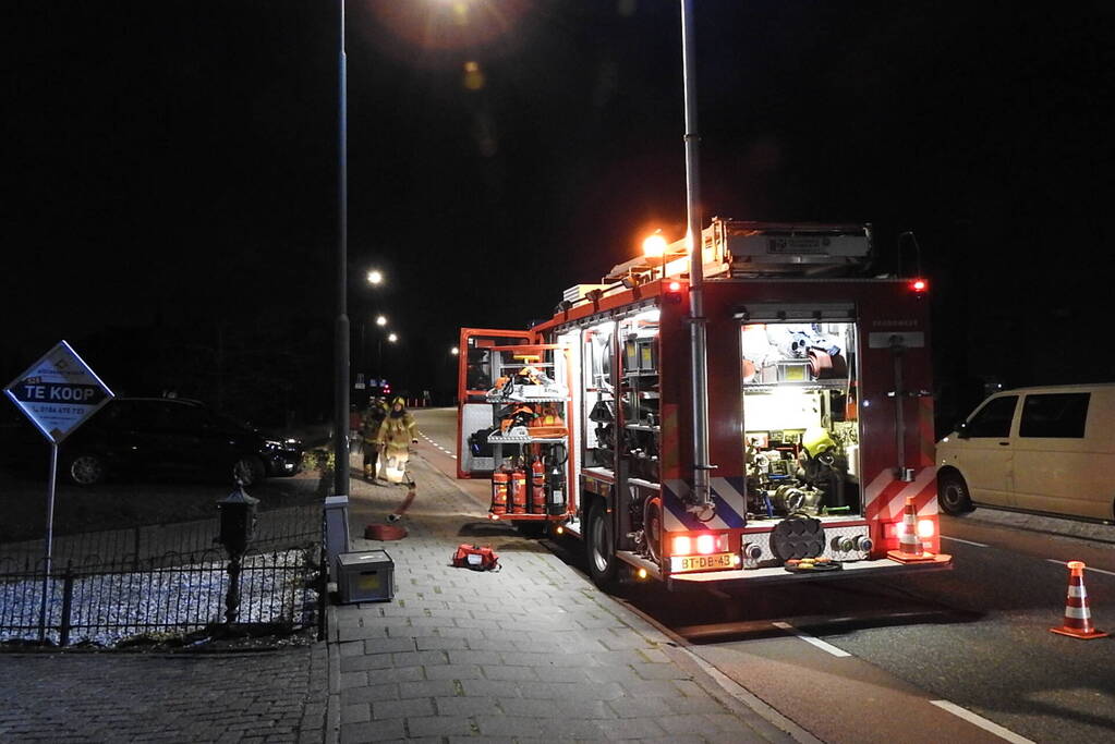 Flinke brand in schoorsteen van woning