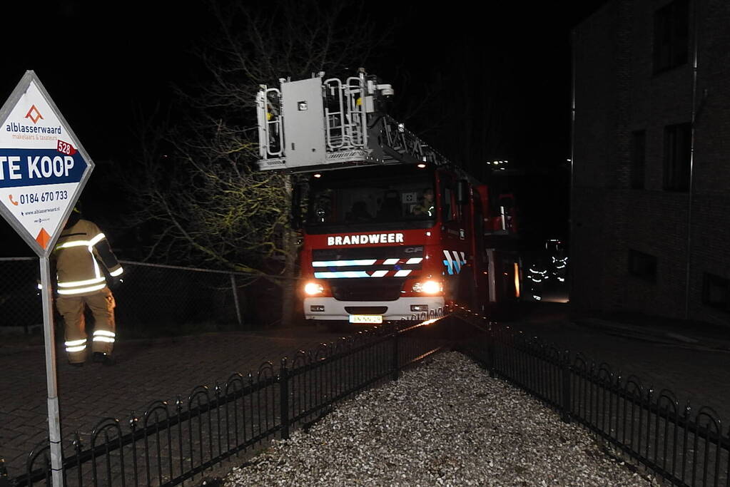 Flinke brand in schoorsteen van woning