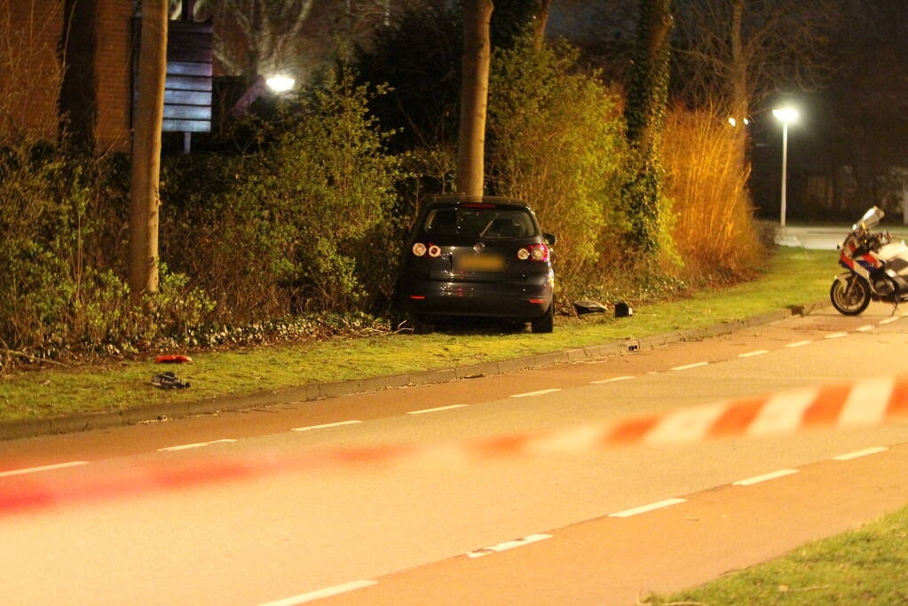 Twee gewonden bij frontale botsing tegen boom