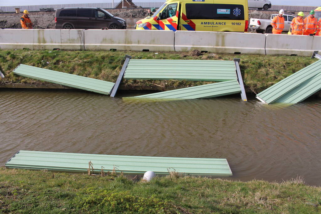 Persoon gewond bij plaatsen geluidswal