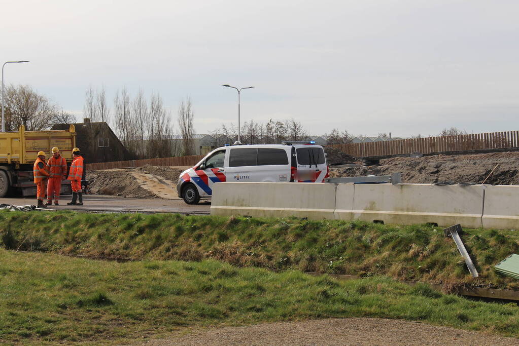 Persoon gewond bij plaatsen geluidswal