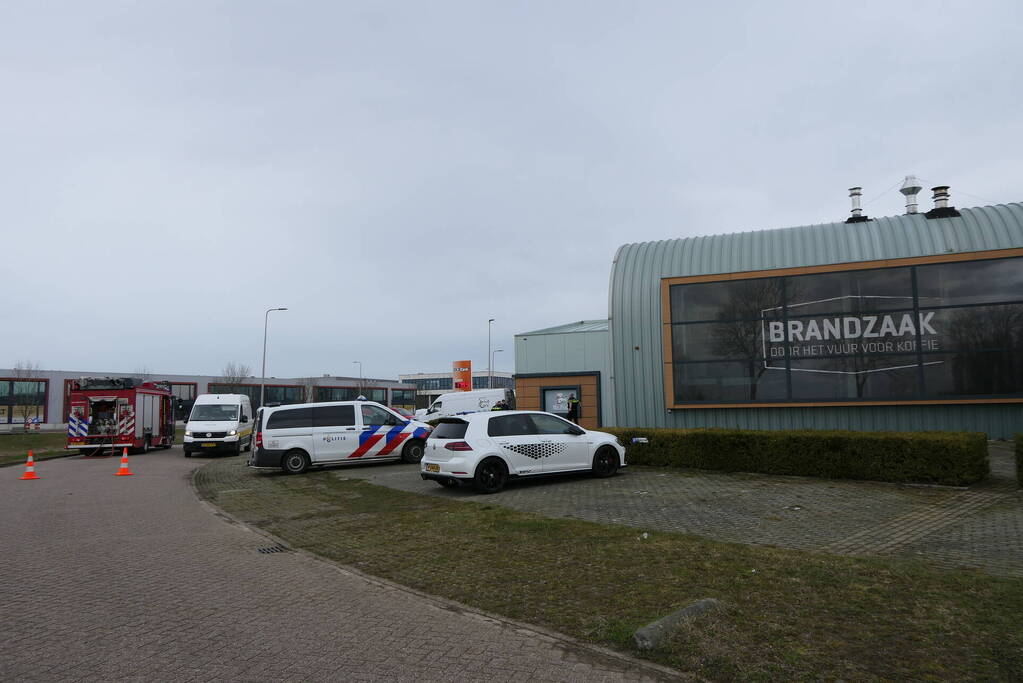 Koffiebranderij geventileerd door brandweer
