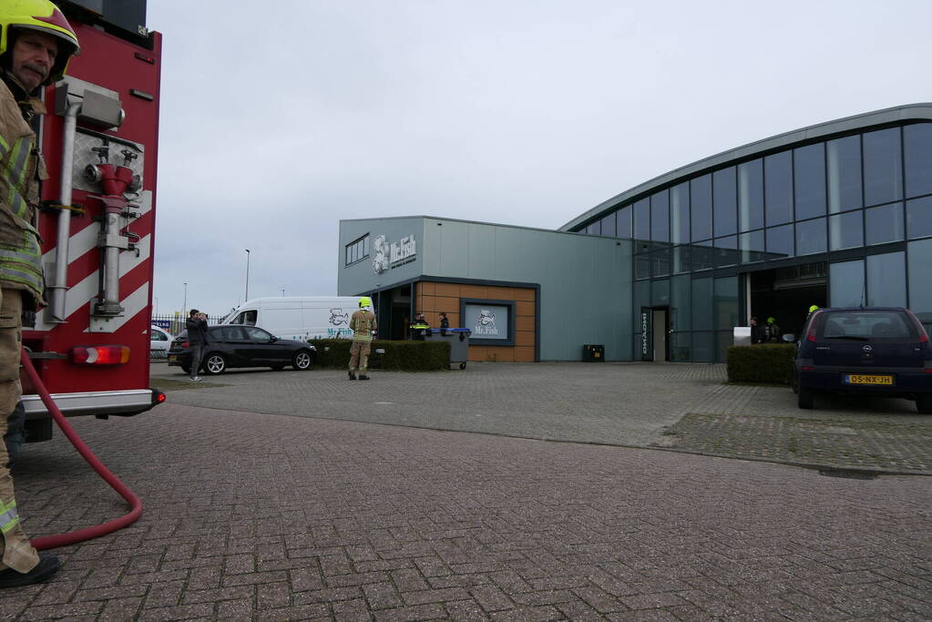 Koffiebranderij geventileerd door brandweer