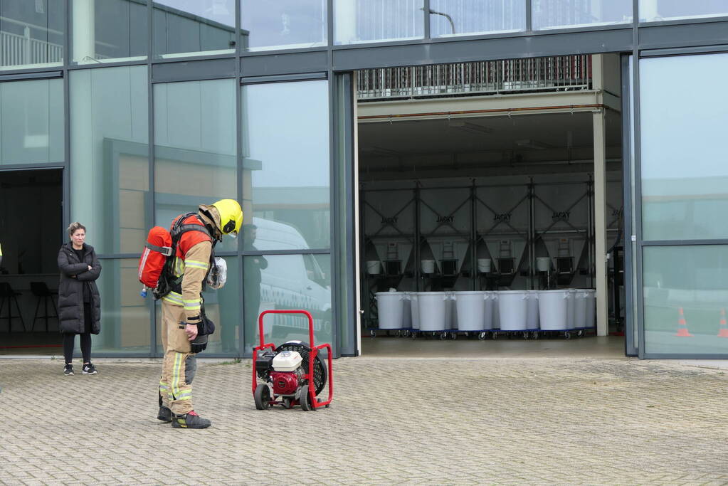Koffiebranderij geventileerd door brandweer