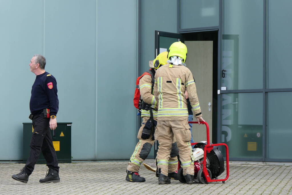 Koffiebranderij geventileerd door brandweer