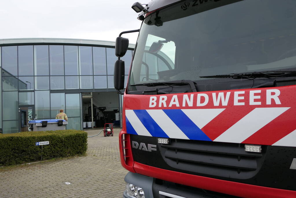 Koffiebranderij geventileerd door brandweer