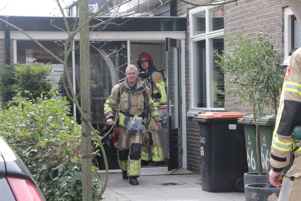 Gasleiding geraakt tijdens werk in voortuin