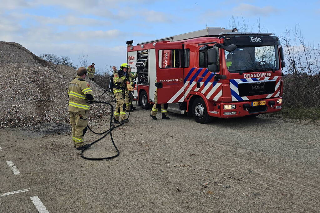 Brandstichting in bouwafval