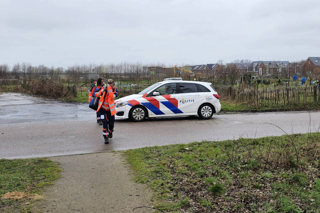 Traumahelikopter landt in de wijk Kernhem