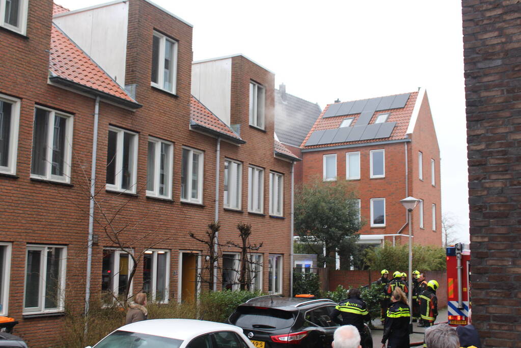 Brand op zolderetage van woning
