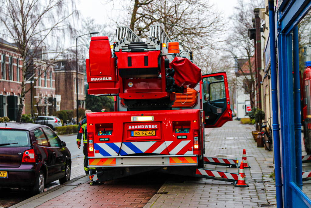Grote zak vast in boom