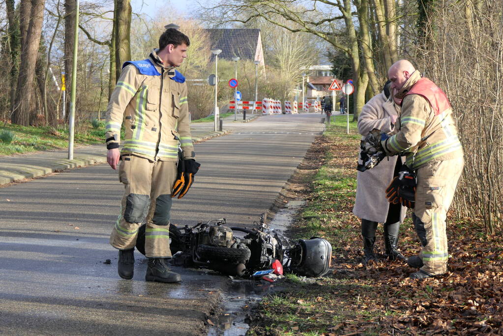 Scooter volledig uitgebrand