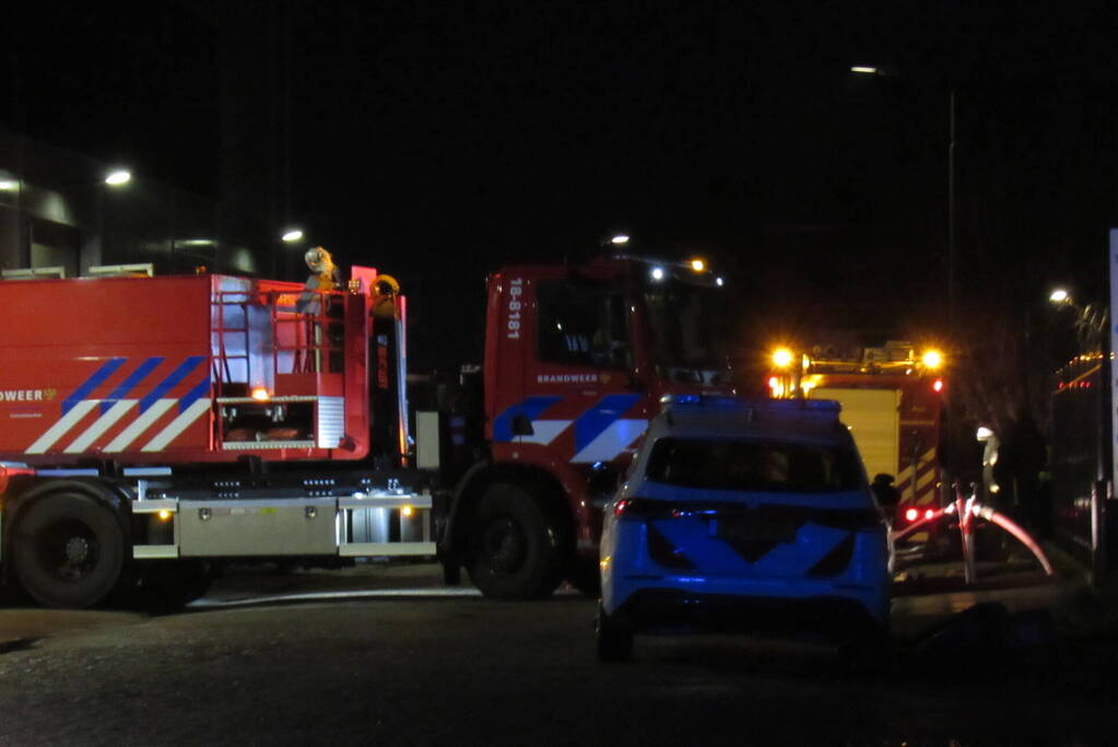 Brand op containerschip