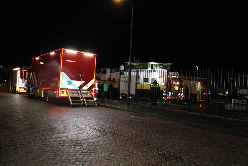 Brand op containerschip