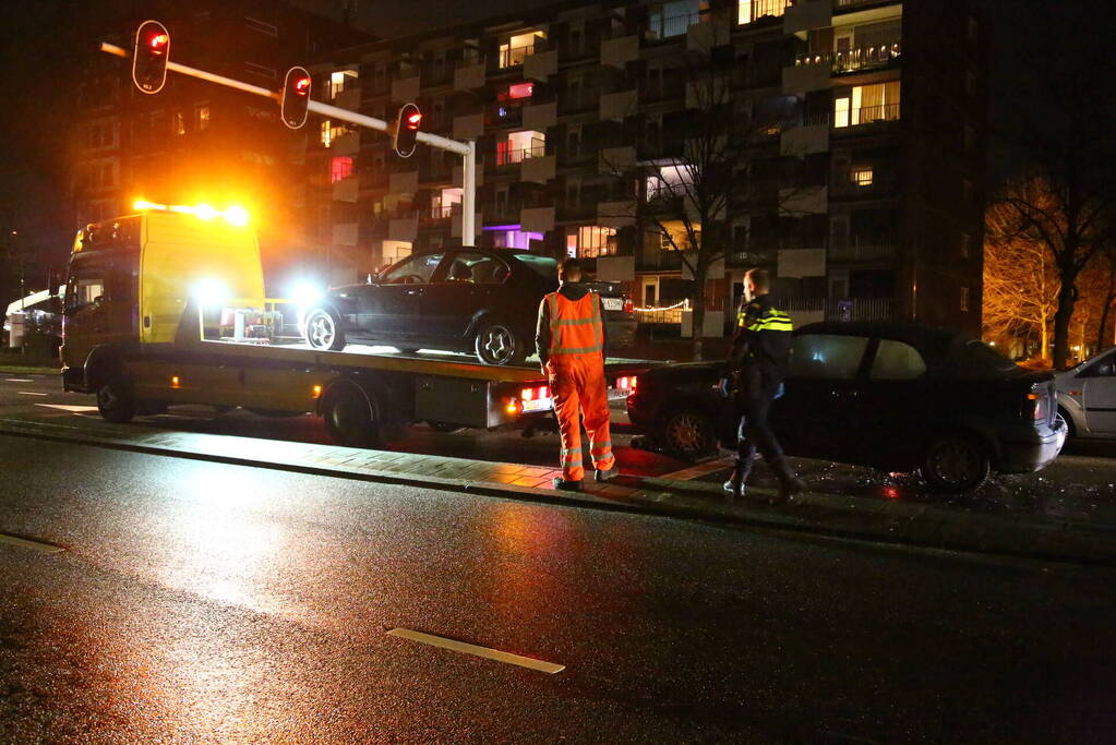 Auto verwoest door brand