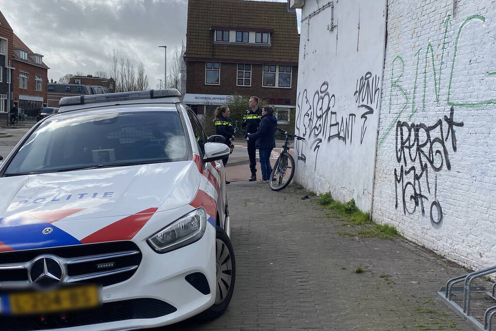 Voorwiel fiets in de kreukels bij botsing