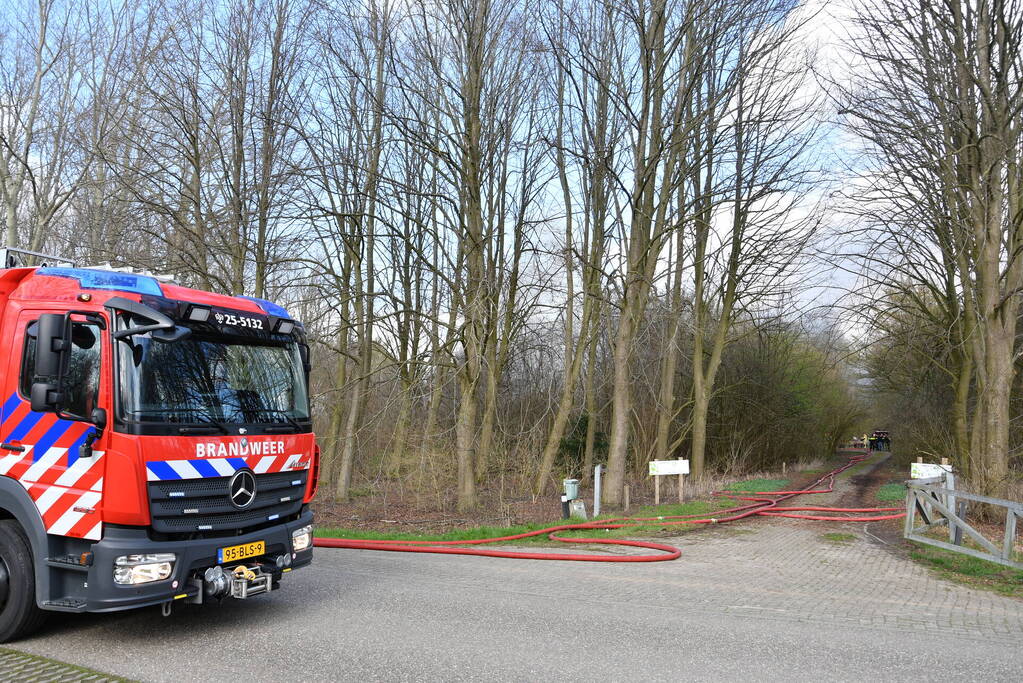 Flinke rookontwikkeling bij brand in bosgebied