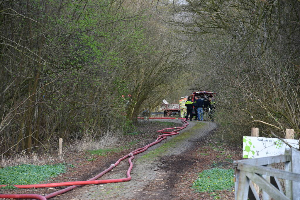 Flinke rookontwikkeling bij brand in bosgebied
