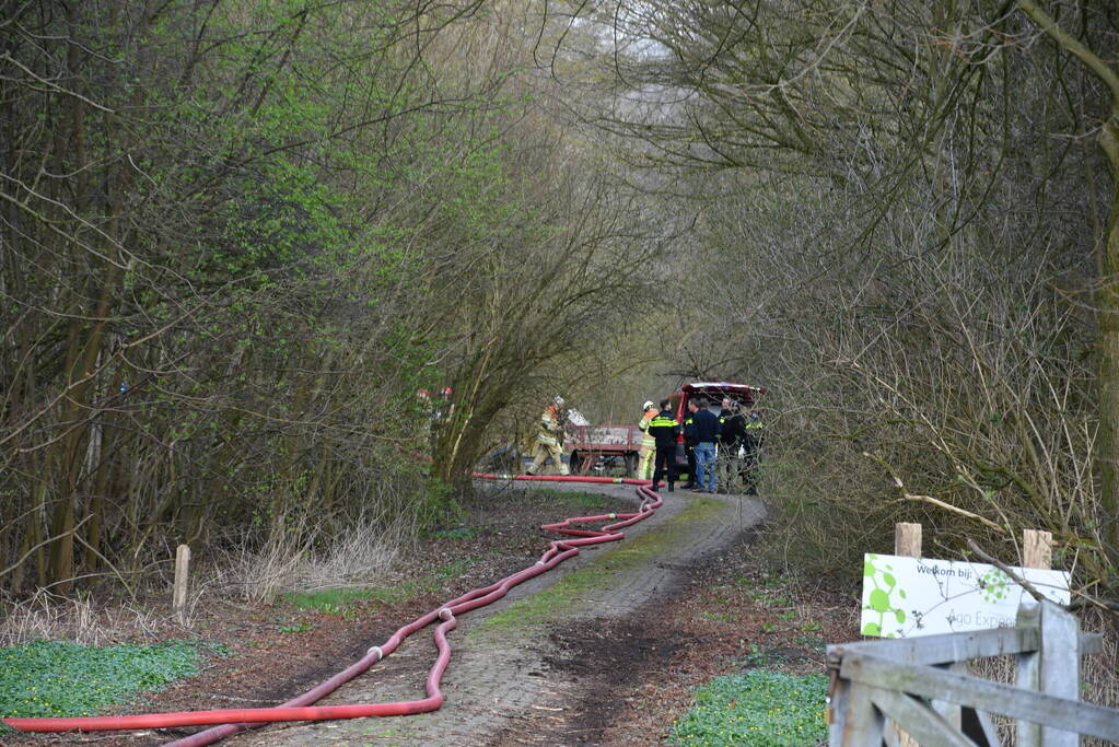 Flinke rookontwikkeling bij brand in bosgebied