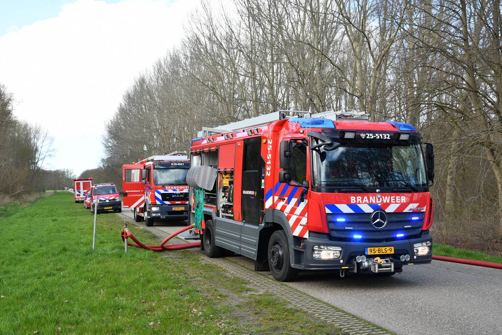 Flinke rookontwikkeling bij brand in bosgebied