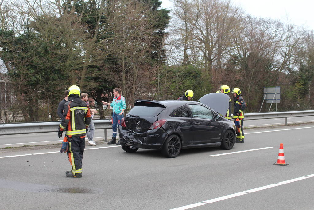 Veel schade bij kop-staartbotsing