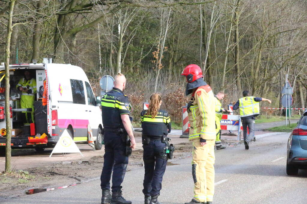 Straat afgezet door gaslekkage