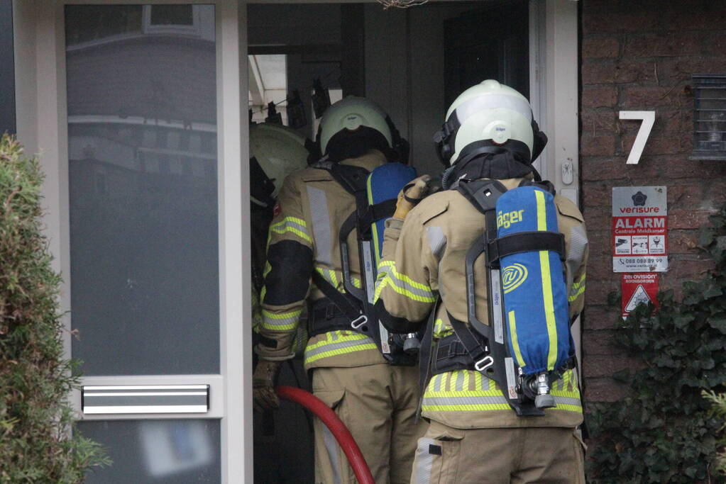 Brand in keuken van woning