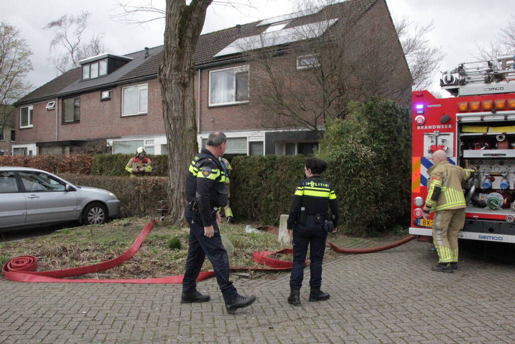 Brand in keuken van woning